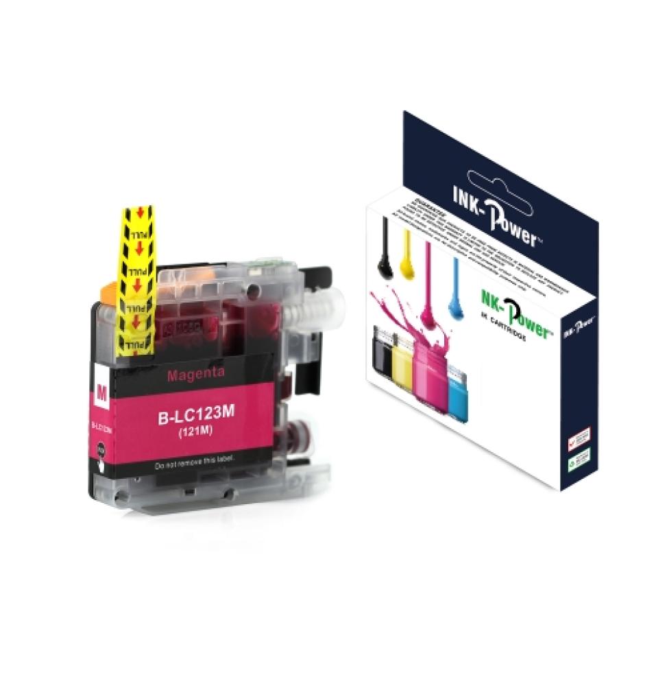 INK-POWER CARTUCHO COMP. BROTHER LC121XL/LC123XL V2 MAGENTA LC121M/LC123M 10 ML