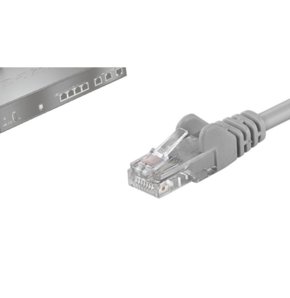 Cable de red latiguillo Cat. 6 - 24AWG - UTP - 0,25 m - Gris