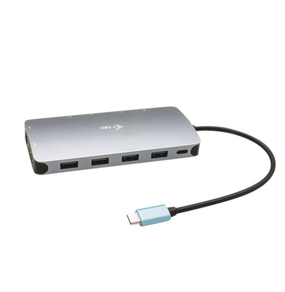 i-Tec Metal USB-C Nano Docking Station - 1 x USB-C - 1 x USB-C (solo carga) - 100W - 2 x DP - 1 x HDMI - 2 x USB 3.1 - 2 x USB 2