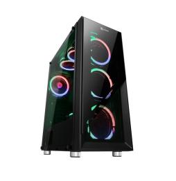 Talius - Caja ATX Valkyria - Gaming - NO GRABADORA - 3 ventiladores RGB - 2xUSB 3.0 - 2xUSB 2.0 - 4 x 3.5" - 3 x 2.5" - Cristal 