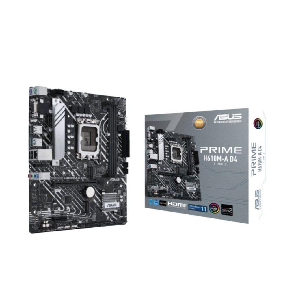 Placa Base Asus Prime H610M-A D4-CSM/ Socket 1700/ Micro ATX