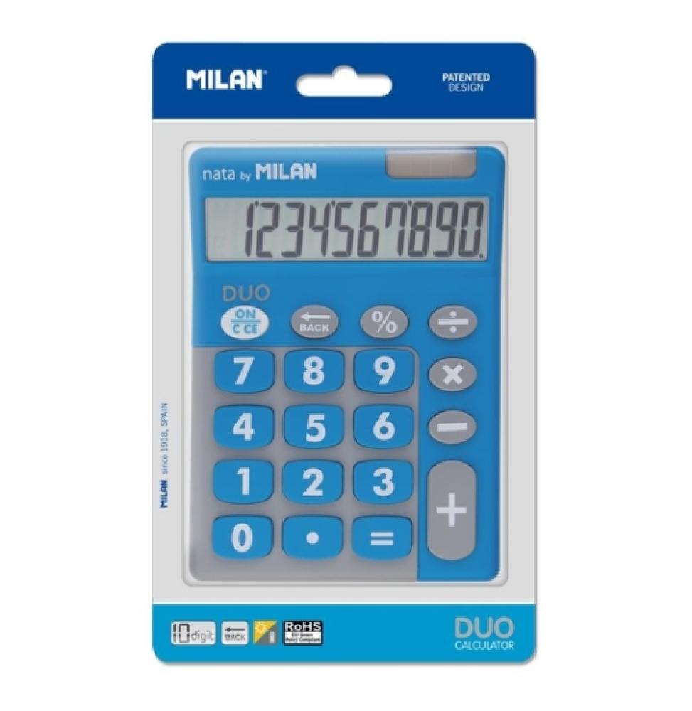 MILAN CALCULADORA TOUCH DUO 10 DIGITOS DUAL BLISTER AZUL