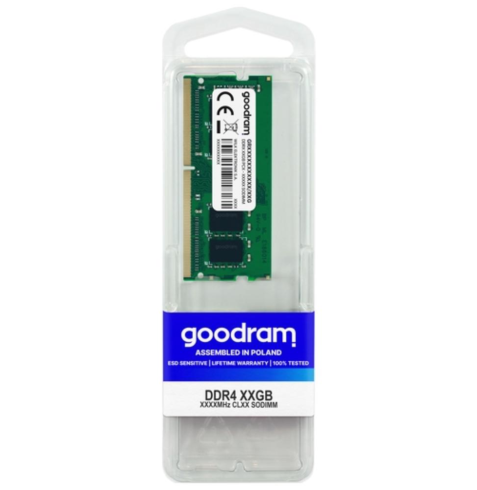 Goodram - DDR4 - 8GB - SODIMM de 260 espigas - 3200 Mhz / PC4-25600- 1.2 V - CL22 - sin memoria intermedia - no ECC