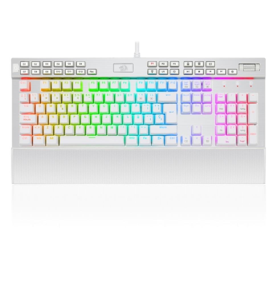 Redragon - YAMA Teclado Mecánico Gaming RGB Español Blanco