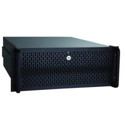 Caja Rack 19" 4U Unykach UK-4129 - Color Negro - 427x178x505 mm - 3 Bahías de 5 1/4" y 8 de 3 1/2" - Fuente ATX no incluida.