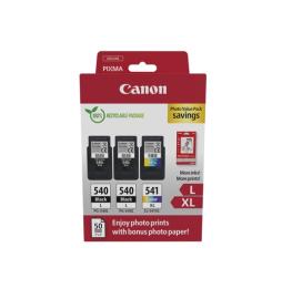 Canon PG-540L/CL-541XL Multipack de 3 Cartuchos de Tinta Originales + 50 Hojas de Papel Fotografico - 5224B015