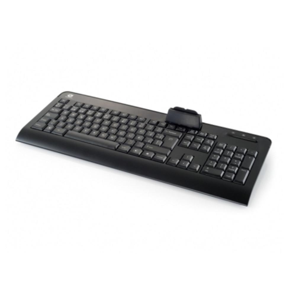 Conceptronic - Teclado CKBESMARTID - Con lector de DNI 3.0 / Tarjeta sanitaria - USB - Teclado numerico