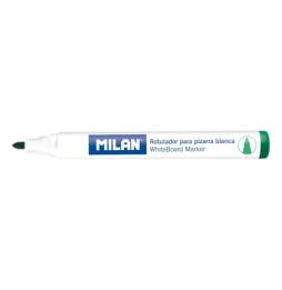 Milan Rotuladores para pizarra blanca, color verde. Borrable en seco.Punta redonda 4,7 mm. Cajas de 12 unidades