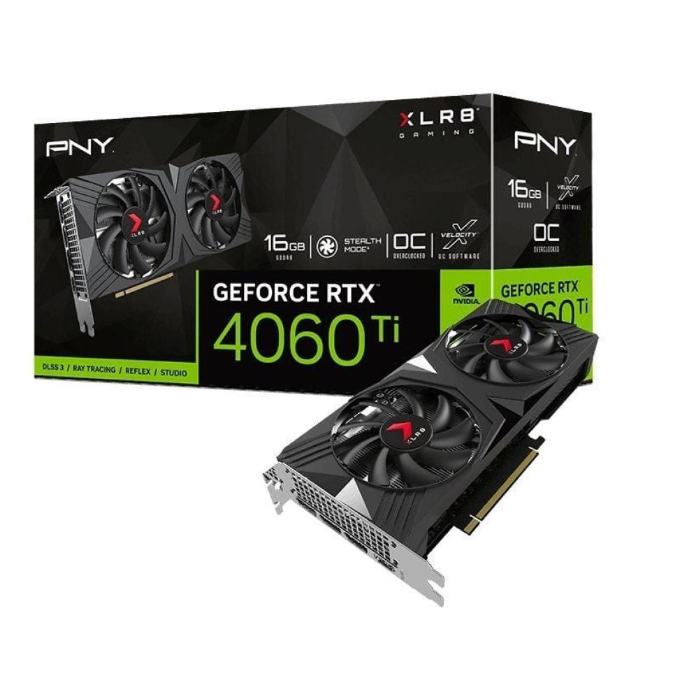 Tarjeta Gráfica PNY GeForce RTX 4060 Ti OC XLR8 Gaming VERTO Overclocked Dual Fan/ 16GB GDDR6