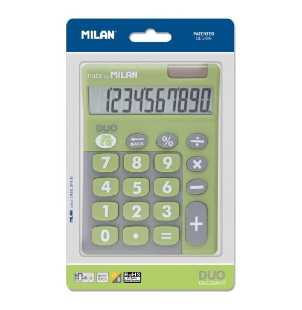 MILAN CALCULADORA DUO 10 DIGITOS DUAL BLISTER VERDE