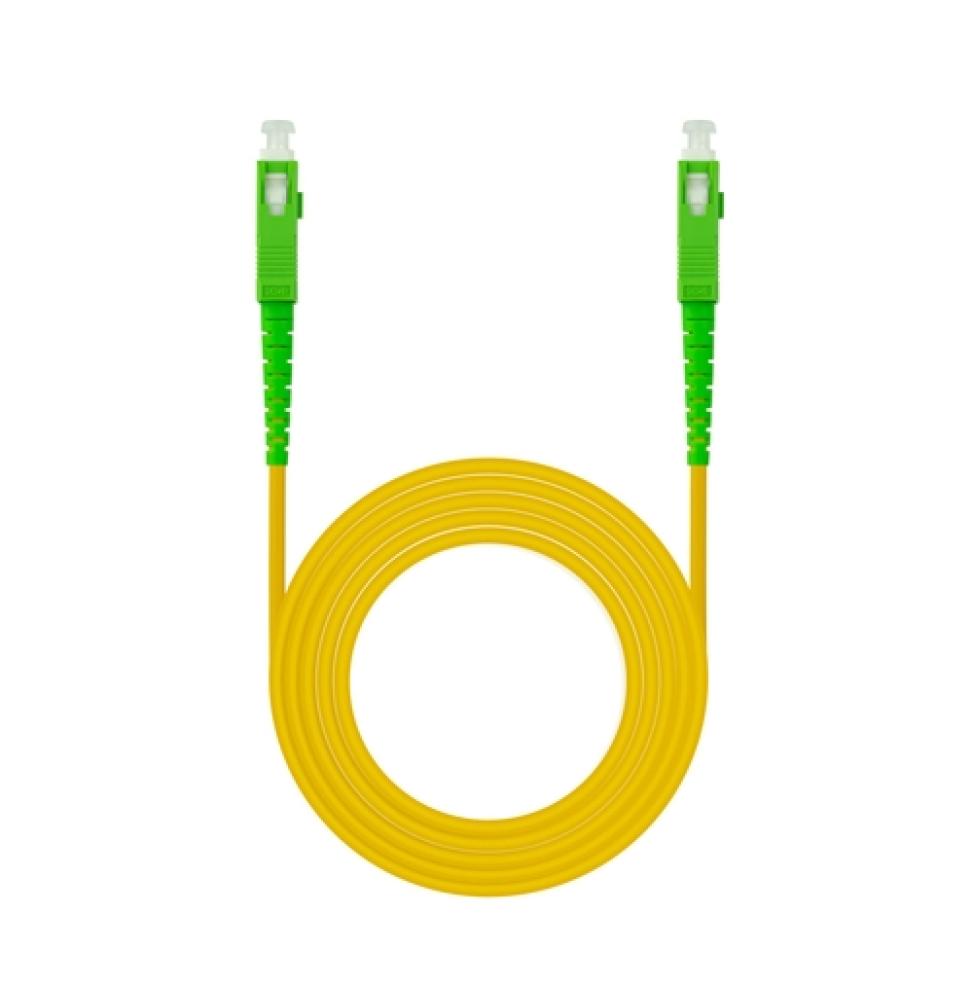 CABLE FIBRA SC/APC-SC/APC MONOMODO LSZH AMARI.100M