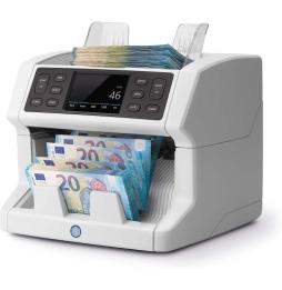 Safescan 2850 - Contadora automática de billetes con detección billetes falsos en 3 puntos. Pantalla táctil y menú multilingüe, 