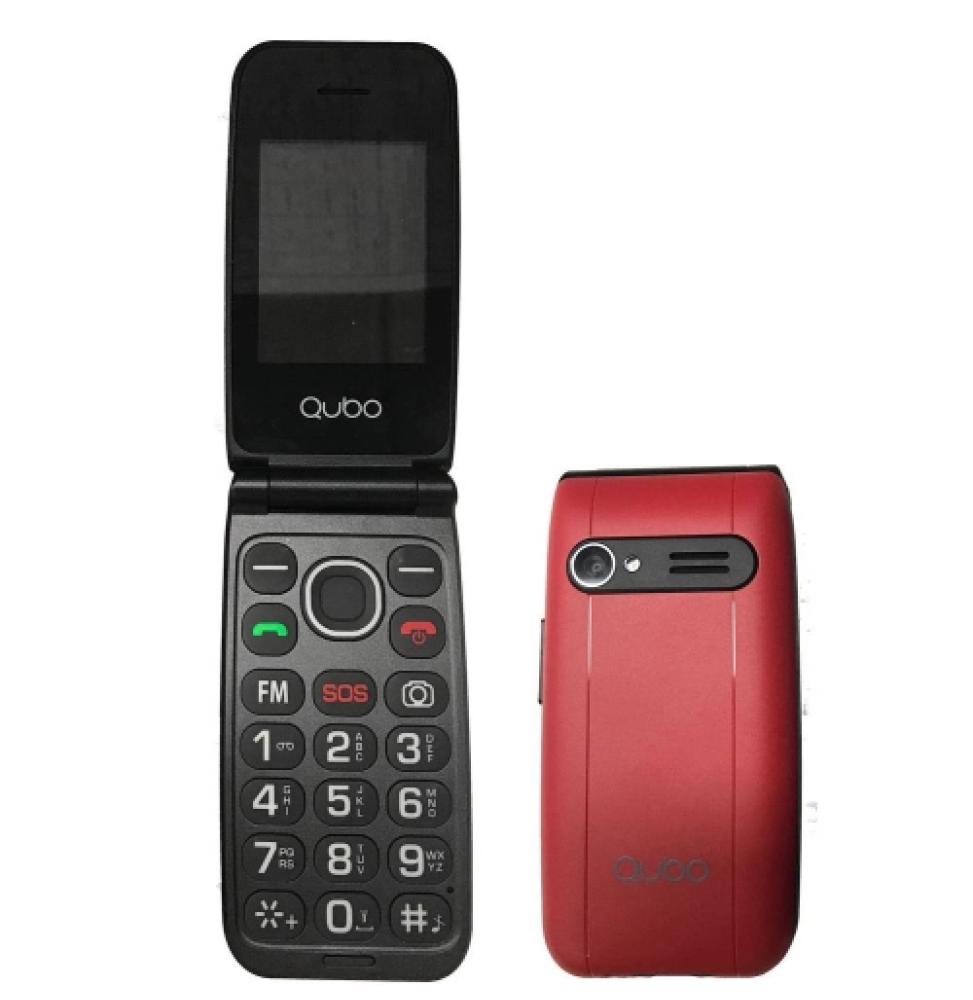 Telefono Libre Qubo Neo NW - 2.4" - 32+32GB - Camara 0,3 MP - Linterna - Altavoz Manos Libres - Radio FM - Rojo