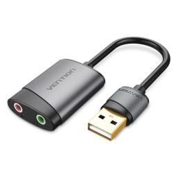 Tarjeta de Sonido Vention CDKHB/ USB Macho - 2xJack 3.5 Hembra