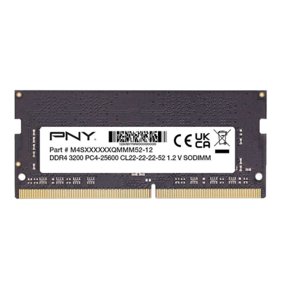 PNY - DDR4 - 8GB - SO-DIMM de 260 espigas - 3200 Mhz / PC4-25600 - 1.2 V - CL22