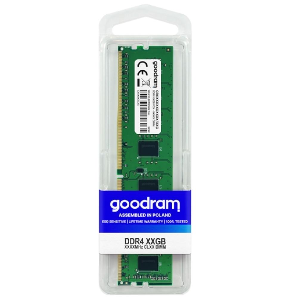 Goodram - DDR4 - 8GB - DIMM de 288 espigas - 3200 Mhz / PC4-25600- 1.2 V - SR - CL22 - sin memoria intermedia - no ECC