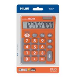 MILAN CALCULADORA DUO 10 DIGITOS DUAL BLISTER NARANJA