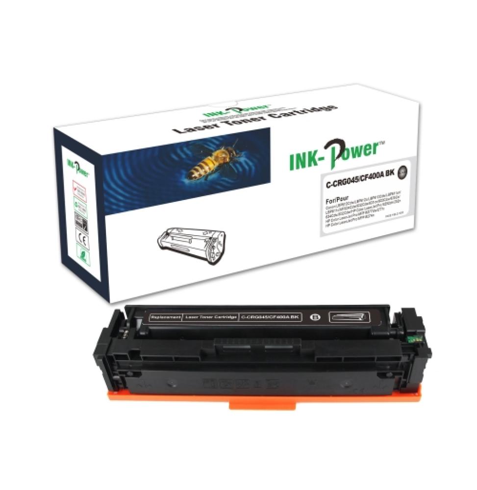 INK-POWER TONER COMP. HP CF400A / CANON CRG045 NEGRO 1.400 PAG.