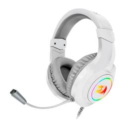 Redragon - HYLAS Auricular Gaming RGB 3.5mm Micrófono Blanco