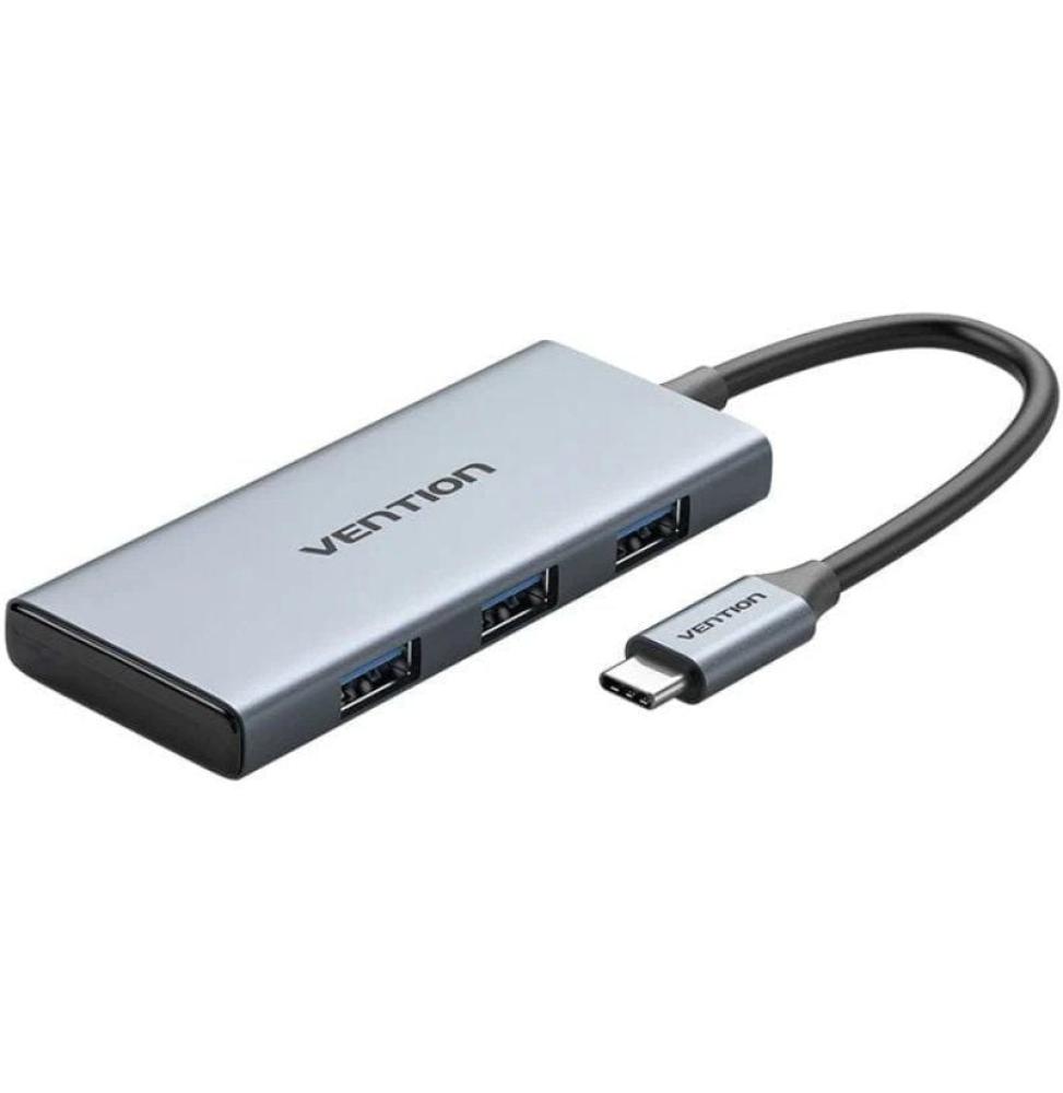 Docking USB Tipo-C Vention TOOHB/ 1xHDMI/ 3xUSB/ 1xLector Tarjetas SD y MicroSD/ Gris