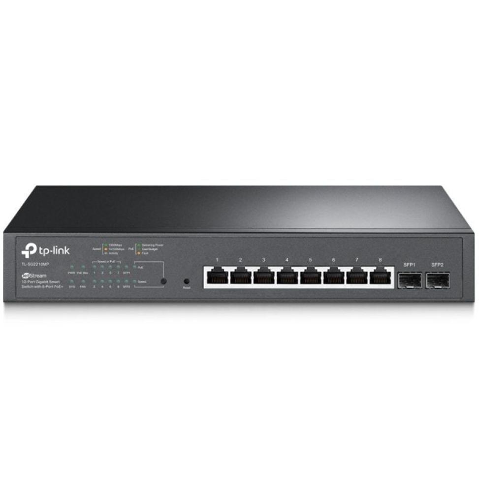 Switch TP-Link Smart Gigabit JetStream TL-SG2210MP 10 Puertos/ RJ-45 10/100/1000 PoE/ SFP