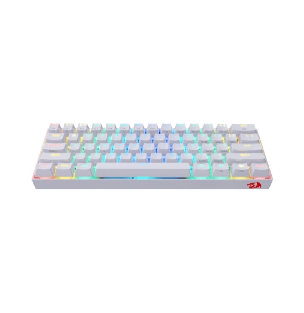 Redragon - DRACONIC Teclado Mecánico Gaming RGB Blanco - Layout USA