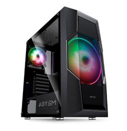 Abysm Gaming - Caja ATX Danube Hron Black - 2 x USB 2.0 - 1 x USB 3.0 - 2 x 3.5" + 3 x 2.5" int - VGA hasta 34cm - 1 x 200 mm AR