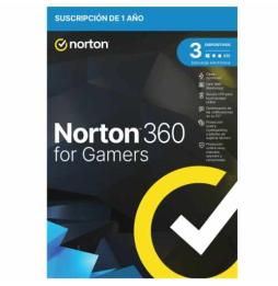 Norton 360 For Gamers - Antivirus - 50GB almacenamiento - 1 usuario - 3 dispositivos - 12 meses - Game optimizer - SafeCam - Sec