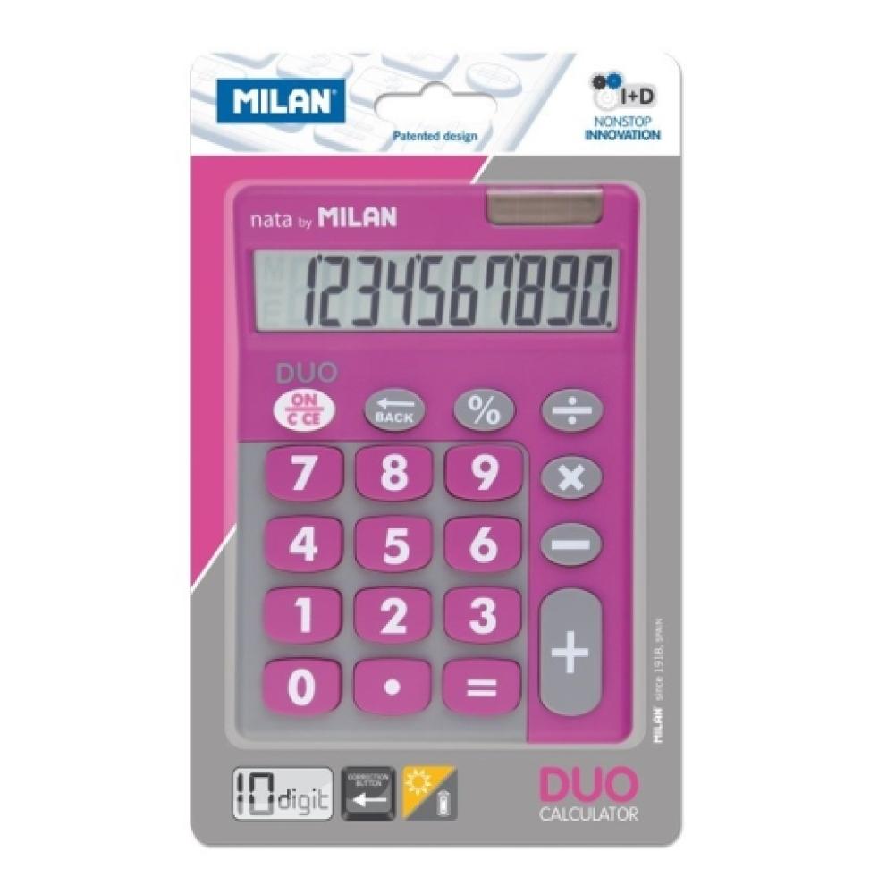 MILAN CALCULADORA TOUCH DUO 10 DIGITOS DUAL BLISTER ROSA