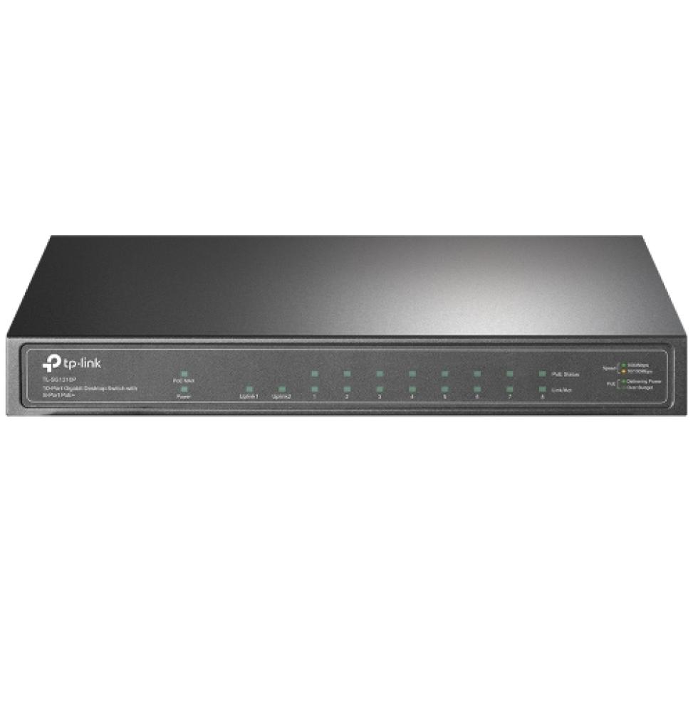 TP-LINK TL-SG1210P Switch de escritorio Gigabit de 10 puertos con PoE + de 8 puertos