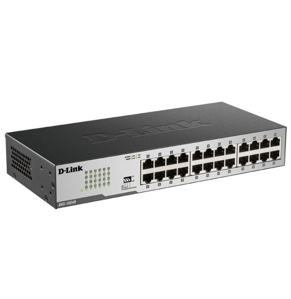 Switch D-Link DGS-1024D 24 Puertos/ RJ-45 Gigabit 10/100/1000