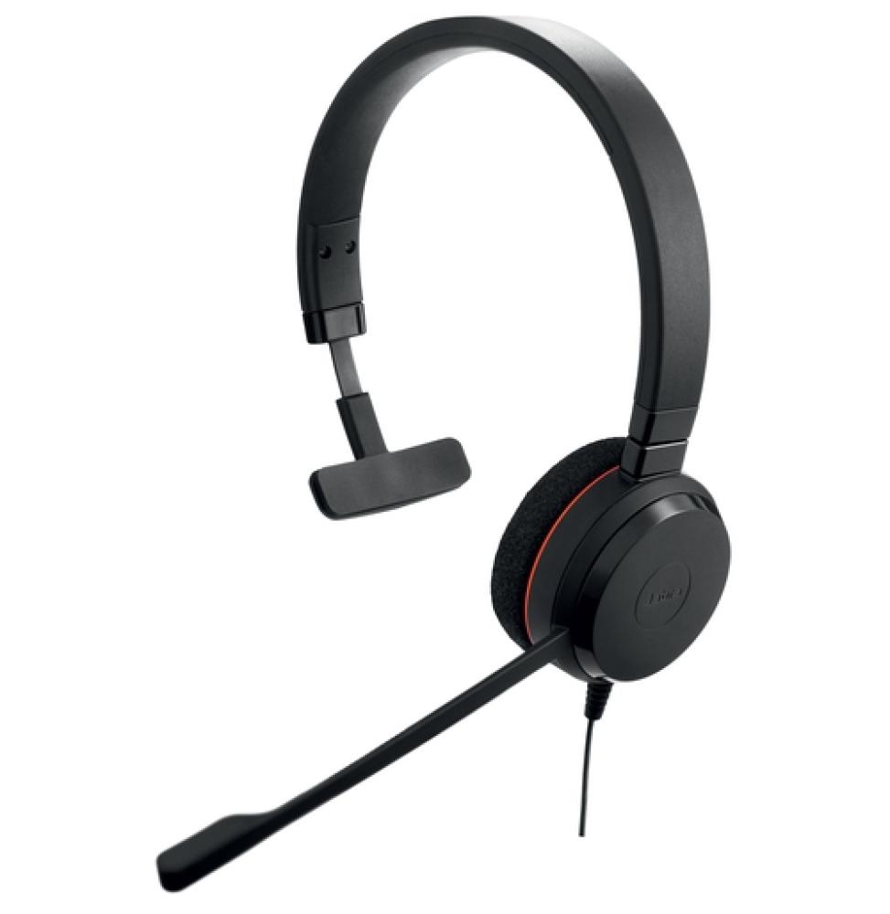 Jabra - Auriculares EVOLVE 20 Cableado De Diadema Mono - Monaural - Supra-aural - Cancelación de ruido Micrófono - Cancelación d