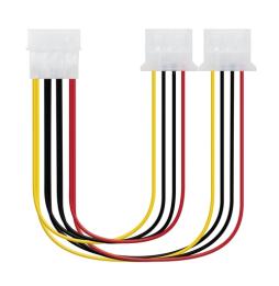 Nanocable - Cable alimentación Molex - 4 pin-M a 2 x 4-pin hembra - 20cm