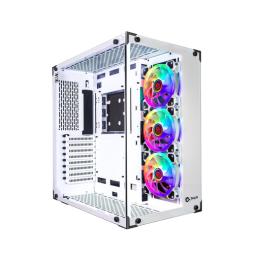 Talius Cronos - ATX - Black RGB Cristal Templado USB 3.0 - Blanca