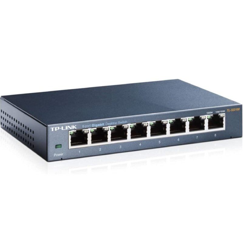 Switch TP-Link TL-SG108 V3.0 8 Puertos/ RJ-45 10/100/1000