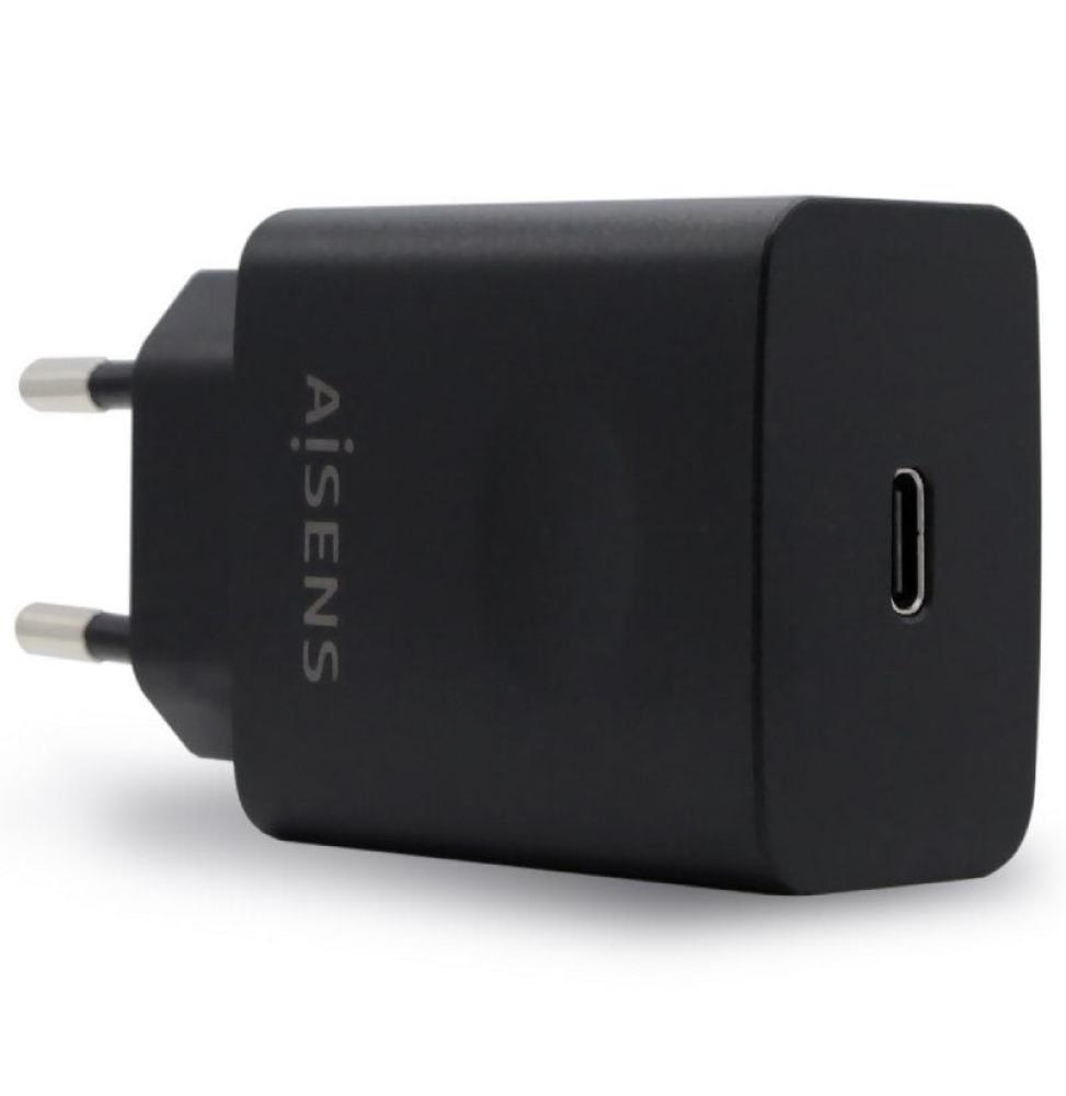 Cargador de Pared Aisens ASCH-1PD20-BK/ 1xUSB Tipo-C/ 20W