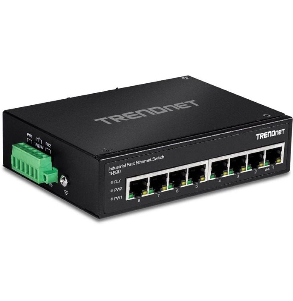 Switch TRENDnet TI-E80 8 Puertos/ RJ-45 Gigabit 10/100