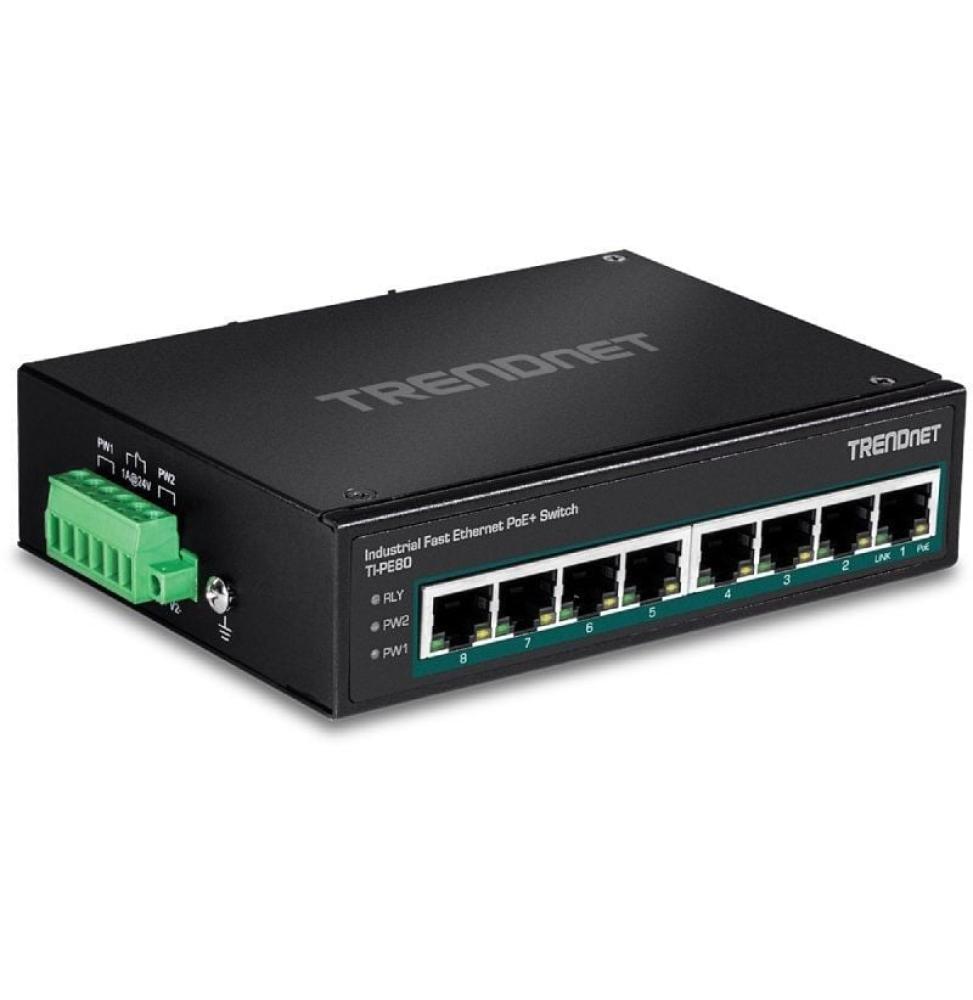 Switch TRENDnet TI-PE80 8 Puertos/ RJ-45 Gigabit 10/100 PoE