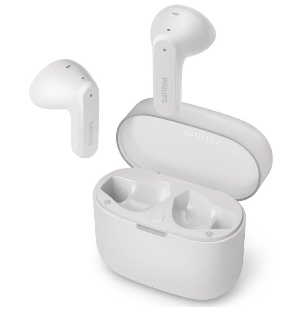 Auriculares Bluetooth Philips TAT2139WH con estuche de carga/ Autonomía 7h/ Blancos