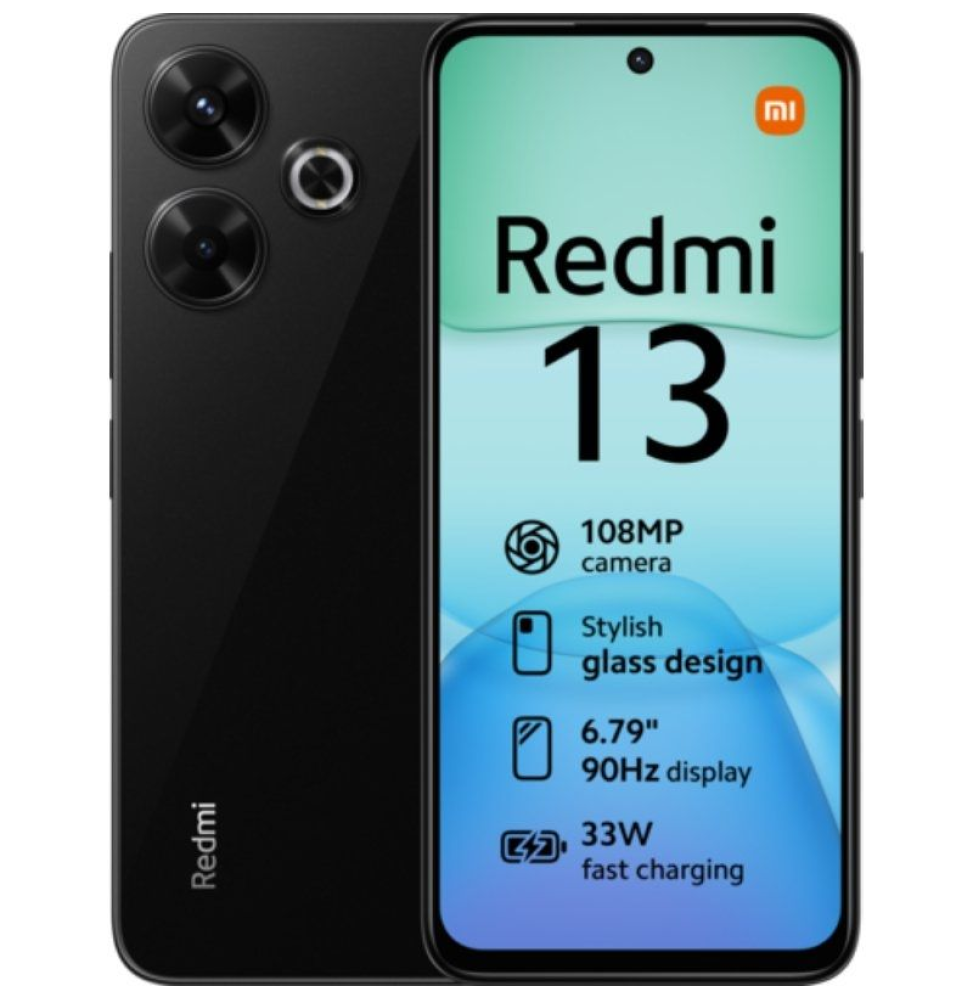 Smartphone Xiaomi Redmi 13 6GB/ 128GB/ 6.79'/ Negro Medianoche