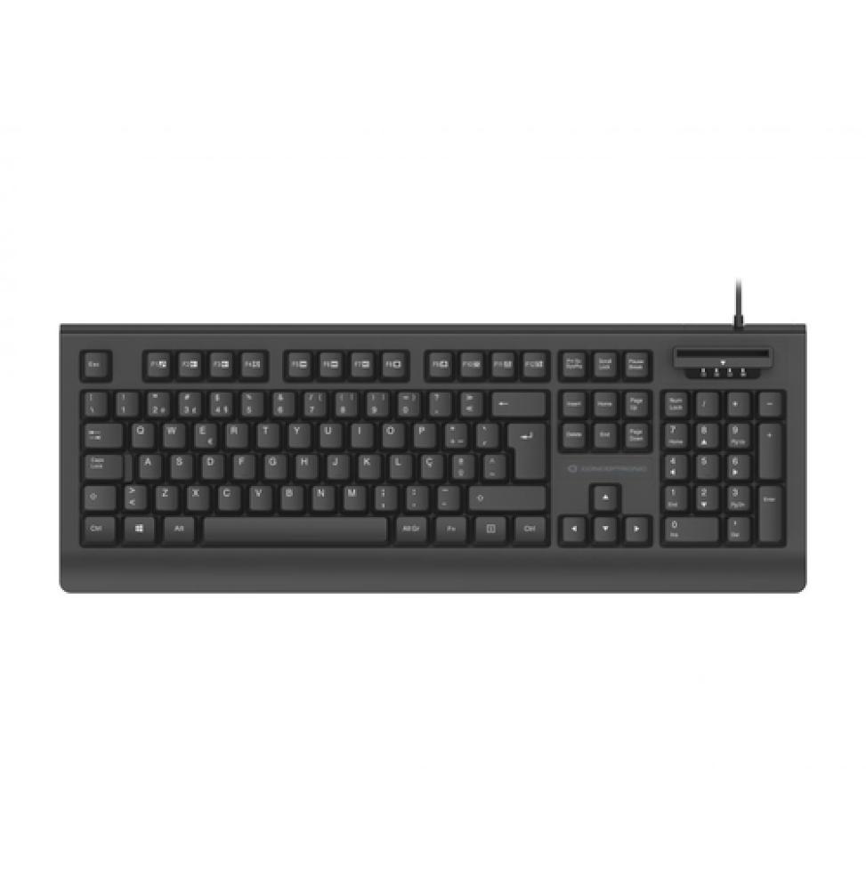 TECLADO USAB CONCEPTRONIC KAYNE01ES CON LECTOR DNIe COMPATIBLE CON DNI 3.0 Y TARJETA SANITARIA