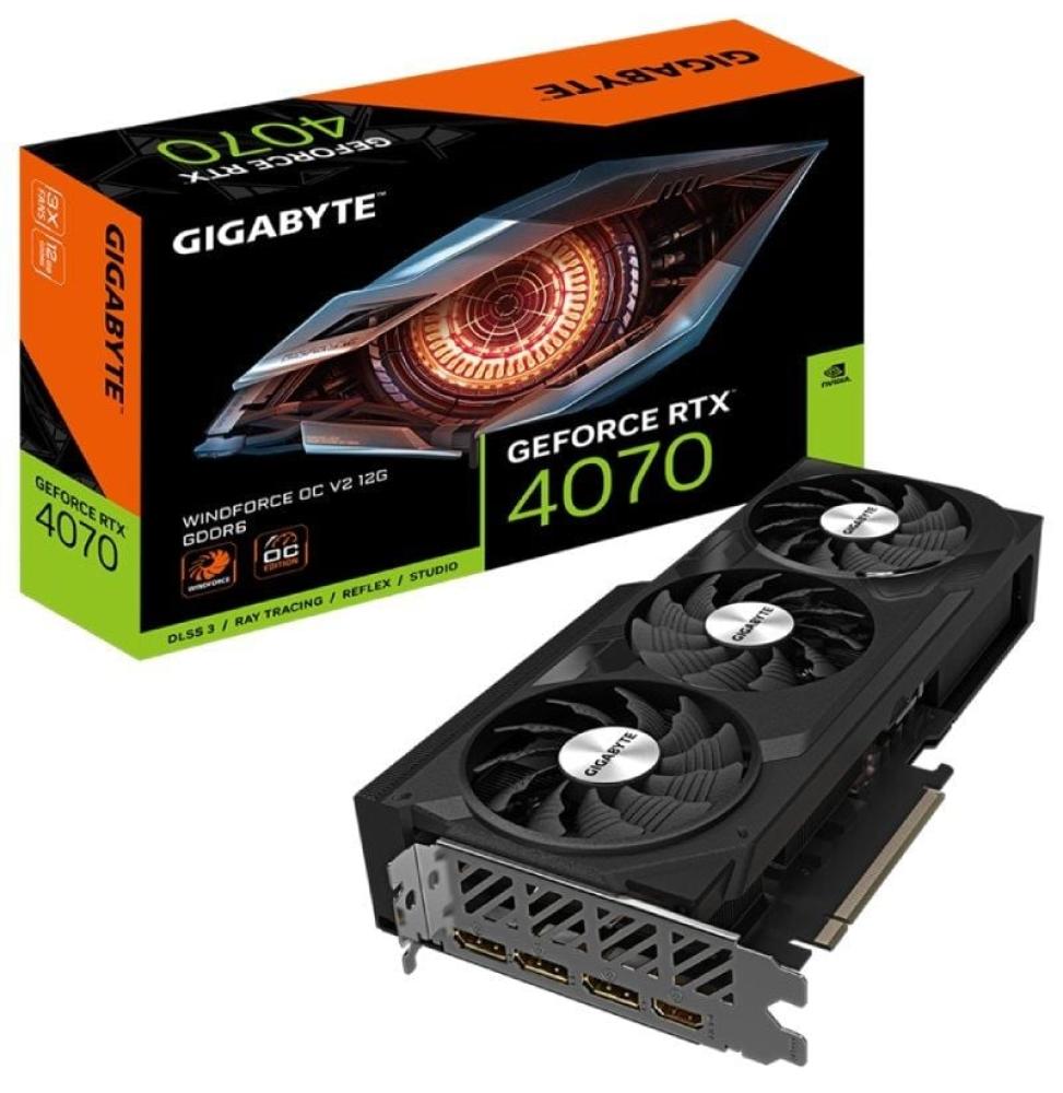 Tarjeta Gráfica Gigabyte GeForce RTX 4070 WindForce OC V2 12G/ 12GB GDDR6