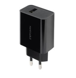 Cargador de Pared Nanocable 10.10.2004/ 1xUSB/ 2.1A/ Negro