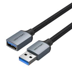 Cable Alargador USB 3.0 Vention CBLHF/ USB Macho - USB Hembra/ 5Gbps/ 1m/ Gris