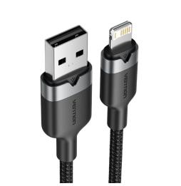 Cable USB Lightning Vention LANBF/ USB Macho - Lightning Macho/ 480Mbps/ 1m/ Negro