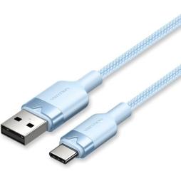 Cable USB 2.0 Tipo-C Vention CTNLH/ USB Tipo-C Macho - USB Macho/ Hasta 60W/ 480Mbps/ 2m/ Azul