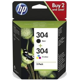 Cartucho de Tinta Original HP nº304 Multipack/ Negro/ Tricolor