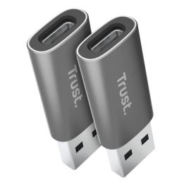 Adaptador USB 3.2 GEN2 Trust Calyx / USB Tipo-C Hembra - USB Macho