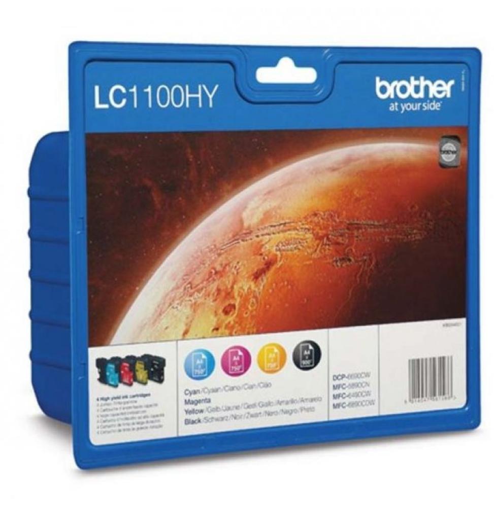 Cartucho de Tinta Original Brother LC-1100XL Alta Capacidad Multipack/ Cian/ Magenta/ Amarillo/ Negro