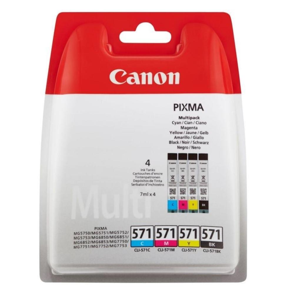 Cartucho de Tinta Original Canon CLI-571 Multipack/ Cian/ Magenta/ Amarillo/ Negro